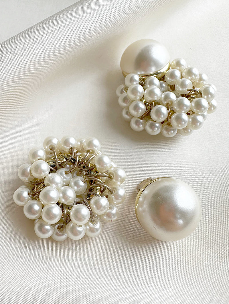 Parel clip oorbellen