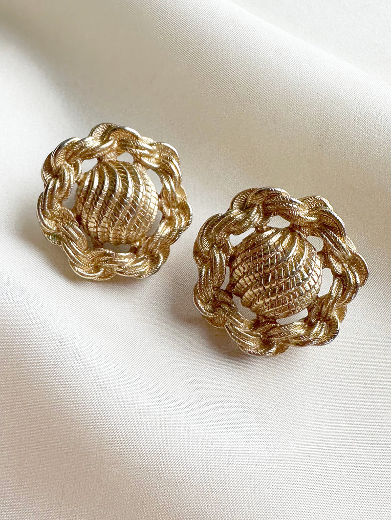 Vintage gouden oorstekers