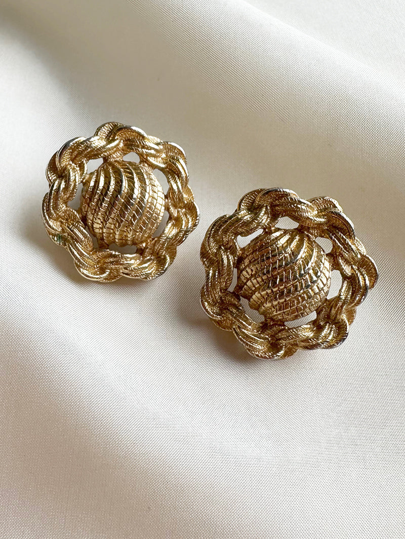 Vintage gouden oorstekers