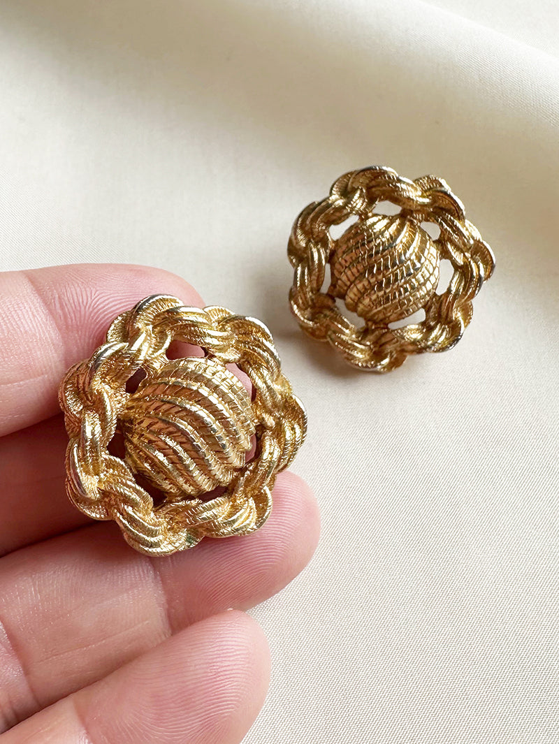 Vintage gouden oorstekers