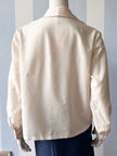 Crème strikblouse