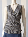 Gestreepte designer overslagtop