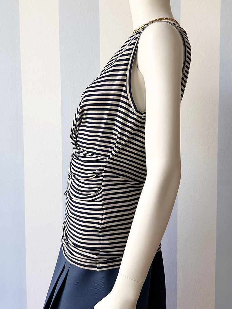 Gestreepte designer overslagtop