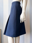 Blauwe 70s plooirok