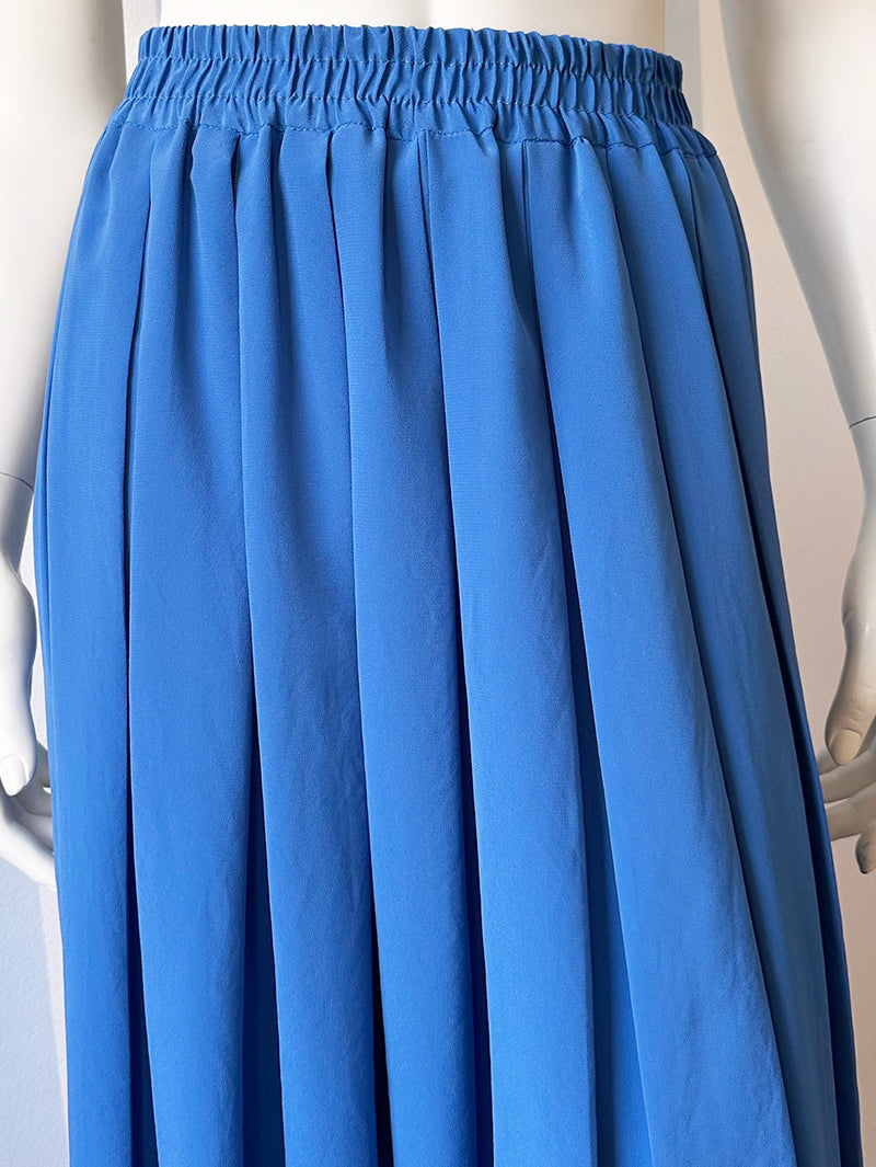 Blauwe plooirok
