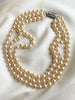 Triple parelketting avec art deco slotje