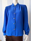 Kobaltblauwe blouse
