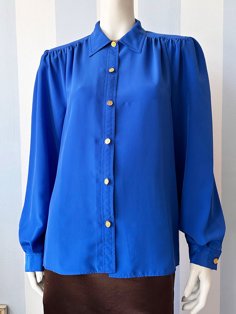 Kobaltblauwe blouse