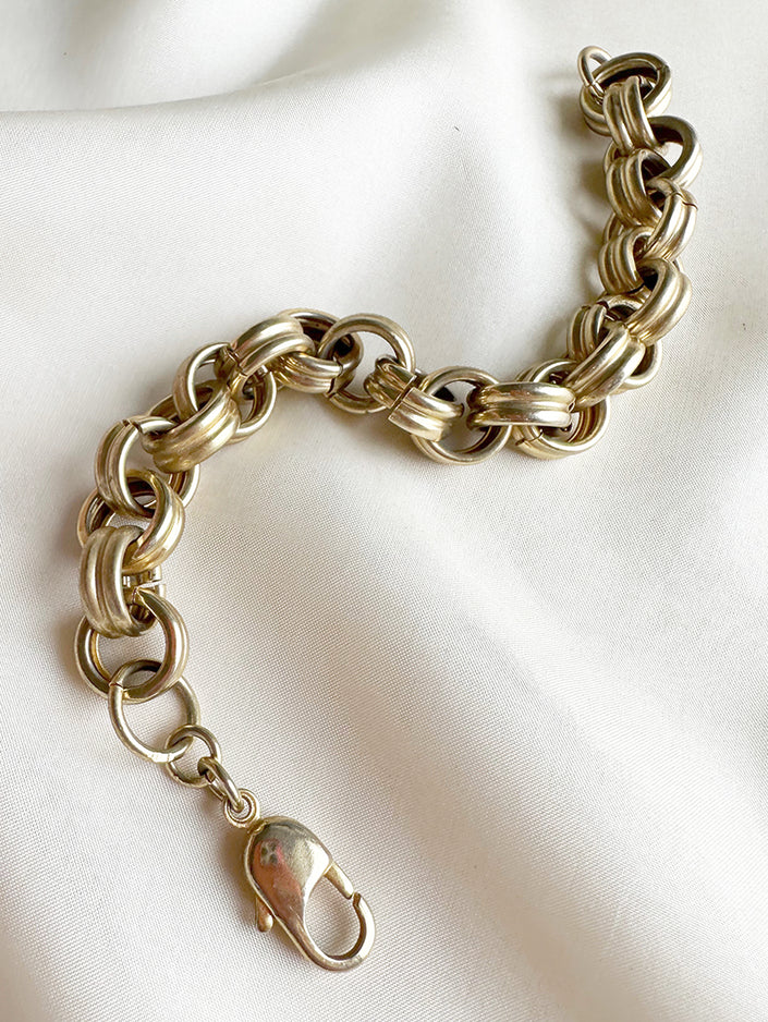 Gouden chunky schakelarmband