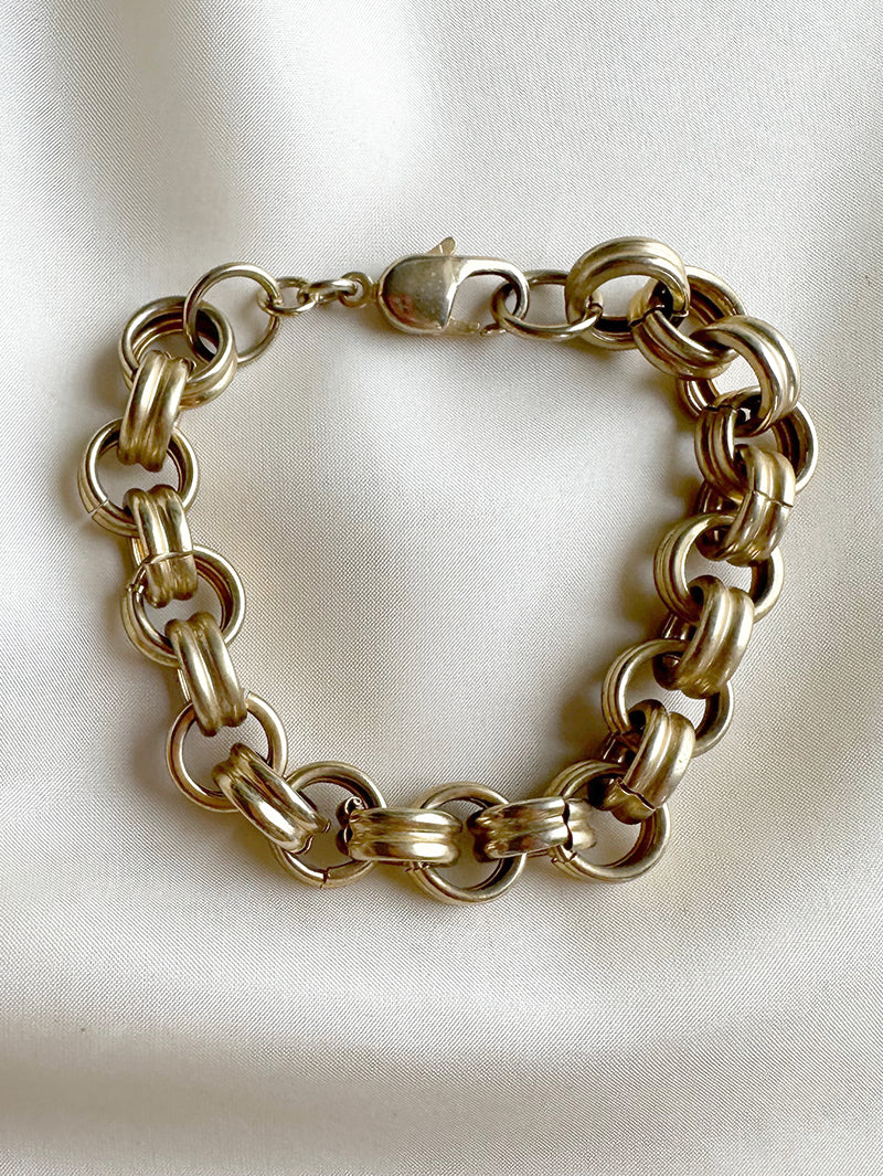 Gouden chunky schakelarmband