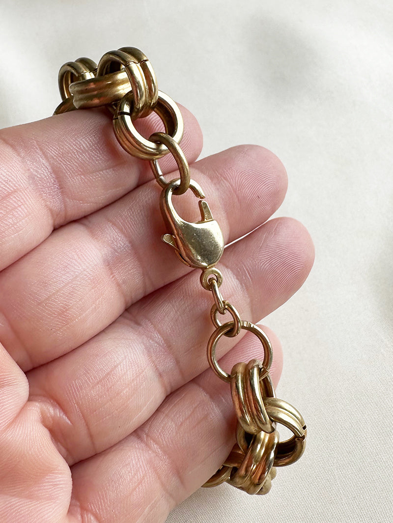 Gouden chunky schakelarmband