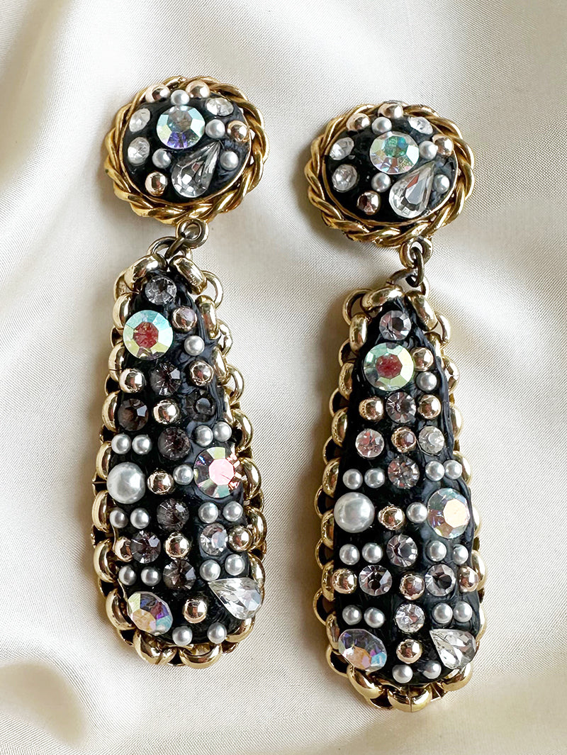 Statement clip oorbellen