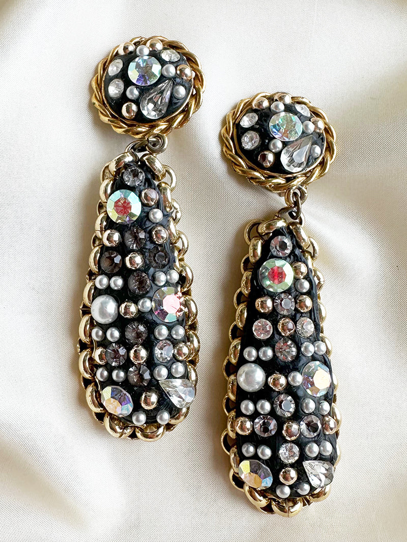 Statement clip oorbellen