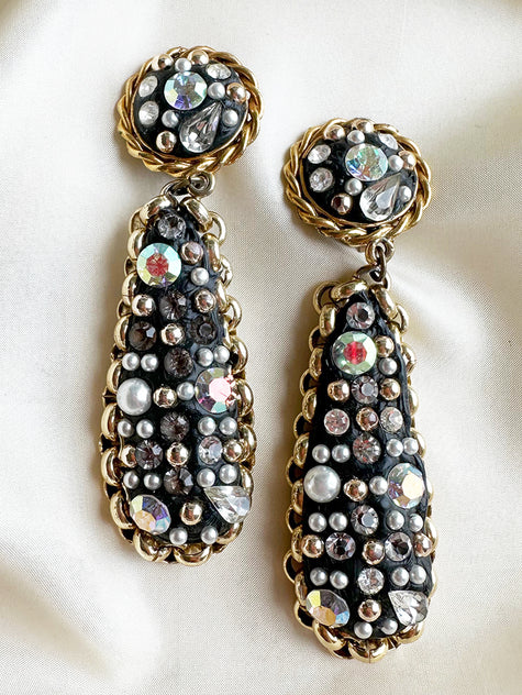 Statement clip oorbellen