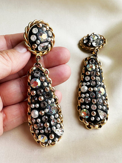 Statement clip oorbellen