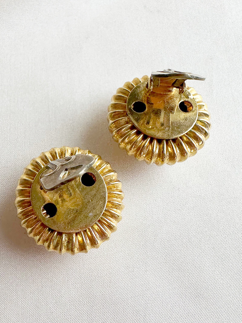 Ronde faux parel oorbellen