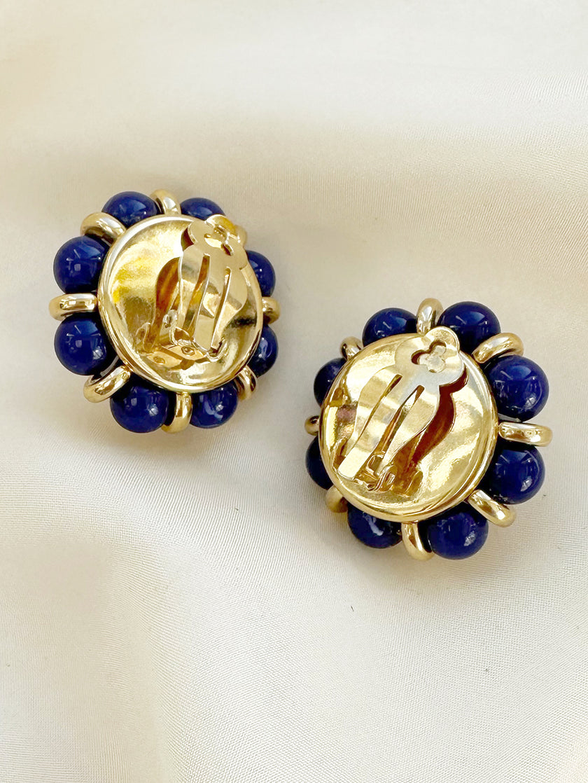 Ronde clip oorbellen met parel