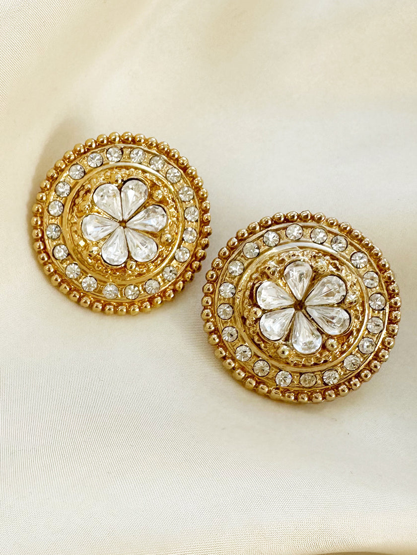 Clip oorbellen met strass