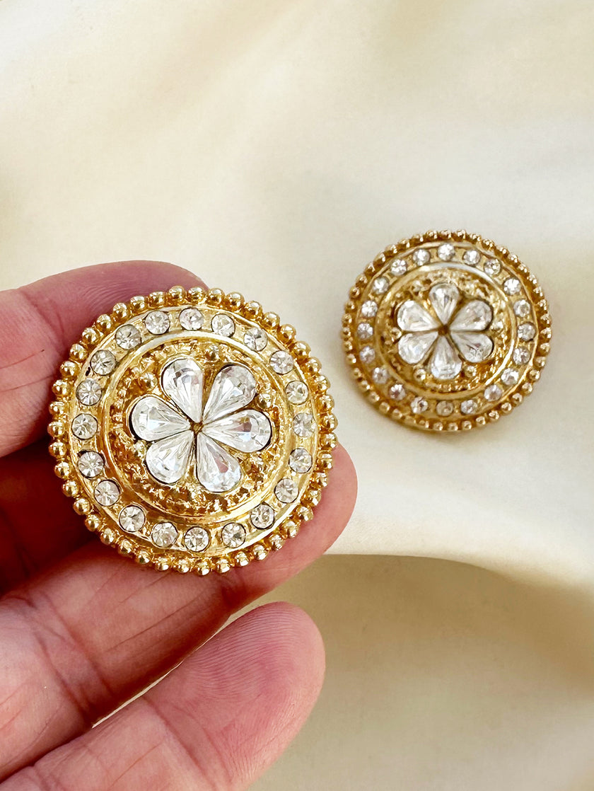 Clip oorbellen met strass