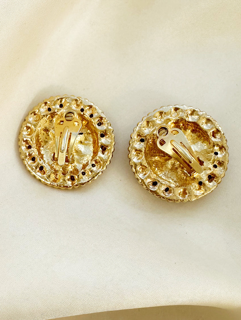 Clip oorbellen met strass