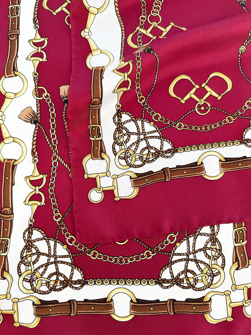 Zijden sjaal met hippique dessin