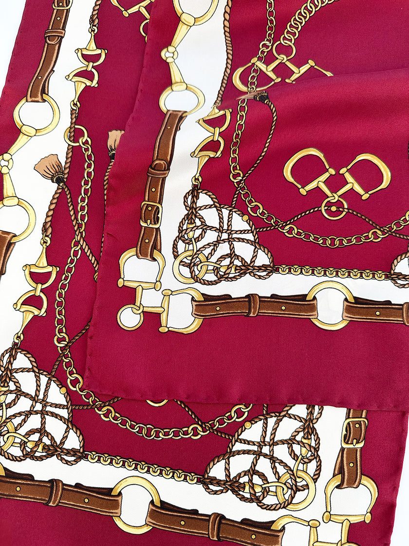 Zijden sjaal met hippique dessin