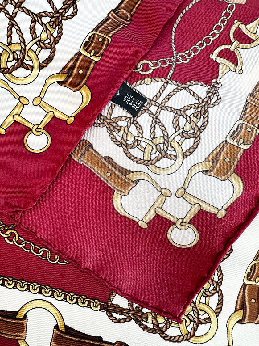 Zijden sjaal met hippique dessin