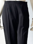 Zwarte scheerwollen designer pantalon