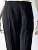 Zwarte scheerwollen designer pantalon