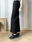 Zwarte scheerwollen designer pantalon
