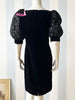 Zwarte velours designer jurk