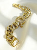 Vergulde chunky designer armband