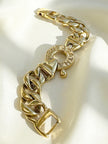 Vergulde chunky designer armband