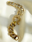 Vergulde chunky designer armband