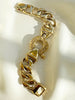 Vergulde chunky designer armband