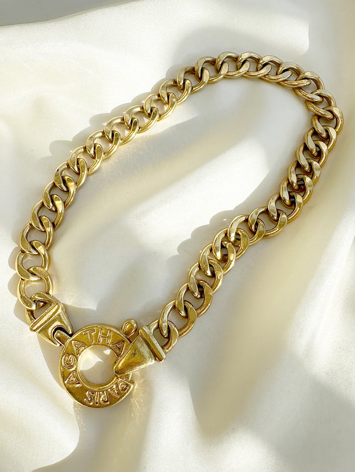 Verguld chunky designer collier