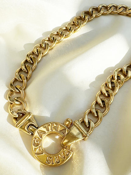 Verguld chunky designer collier