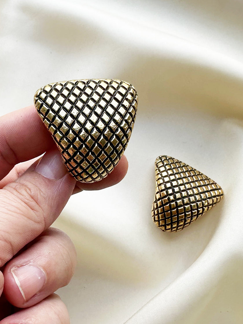 Vergulde clip oorbellen