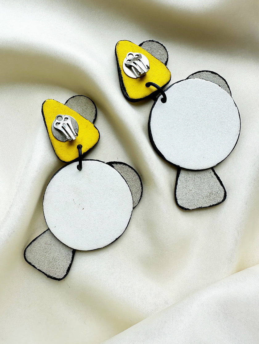 Grote statement clip oorbellen