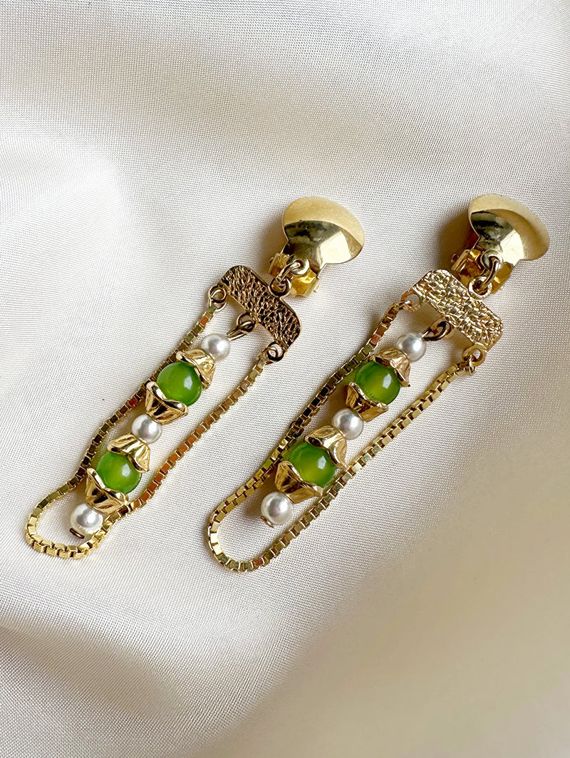 Gouden oorhangers met clip