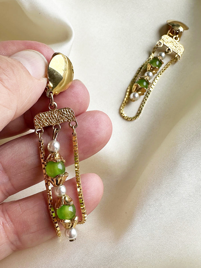 Gouden oorhangers met clip