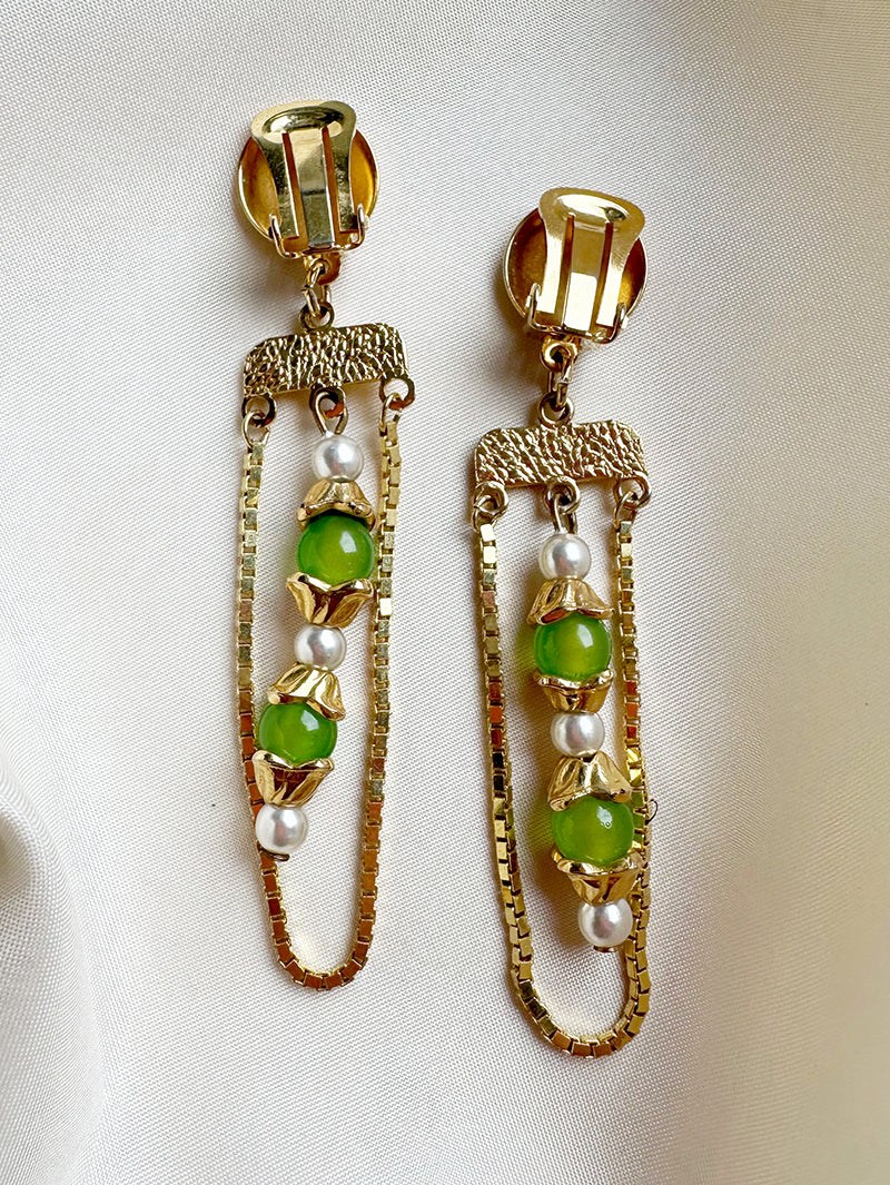 Gouden oorhangers met clip