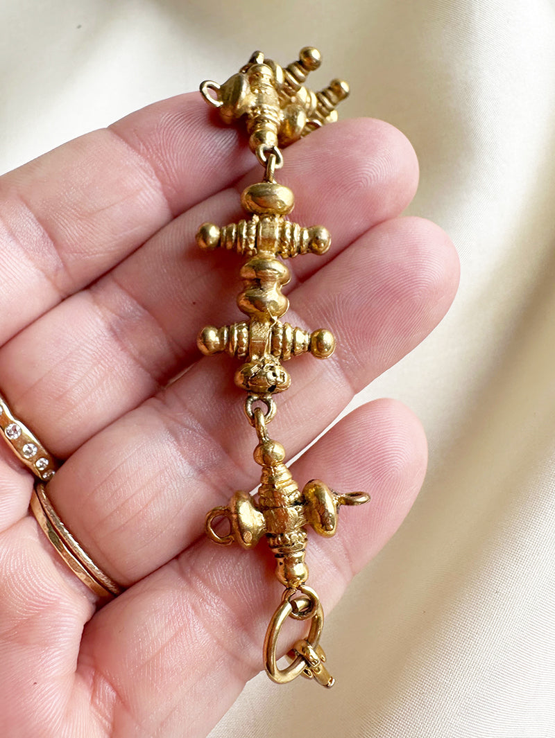 Gouden fantasie schakelarmband