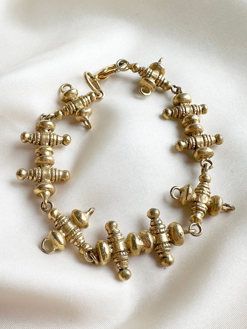 Gouden fantasie schakelarmband