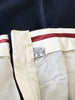 Donkerblauwe wollen designer herenpantalon