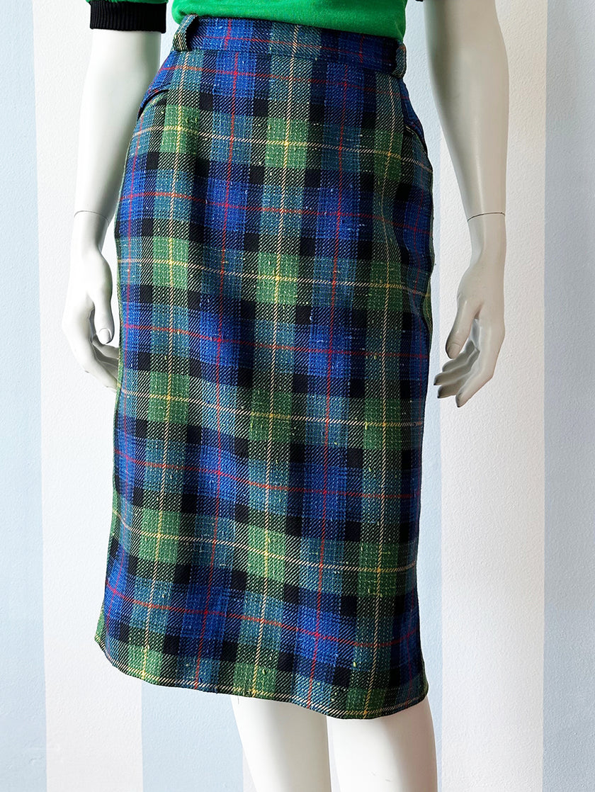 Ruiten scheerwollen kokerrok