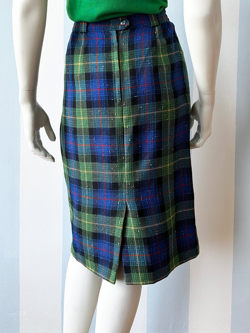 Ruiten scheerwollen kokerrok