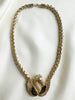 Pegasus vergulde designer collier
