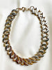 Goud/zilveren chunky schakelketting