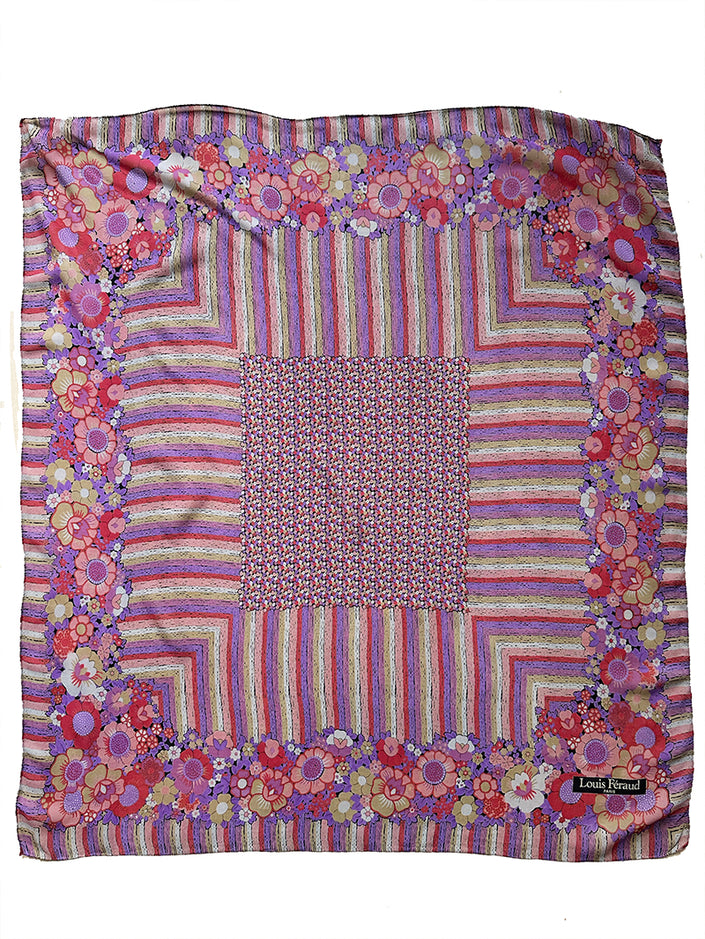 Floral zijden designer sjaal